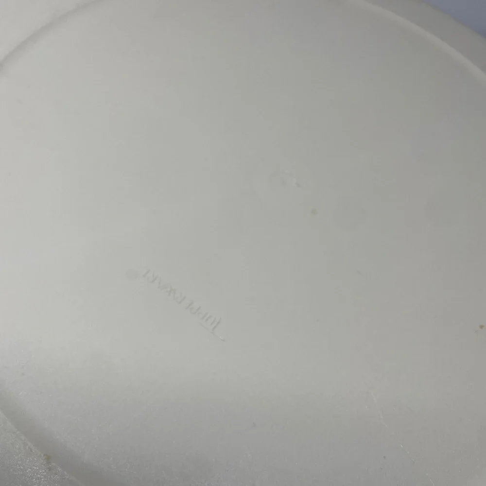 Tupperware Vintage Almond Veggie Tray 1667-10 Serving Platter with Lid 1666 USA